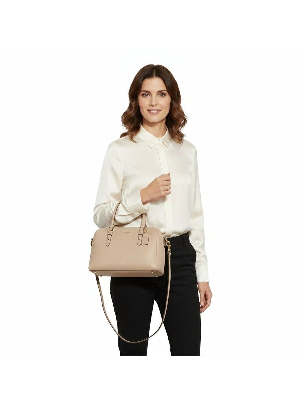 *Coach Peyton Bennett Mini Tan Leather Satchel
